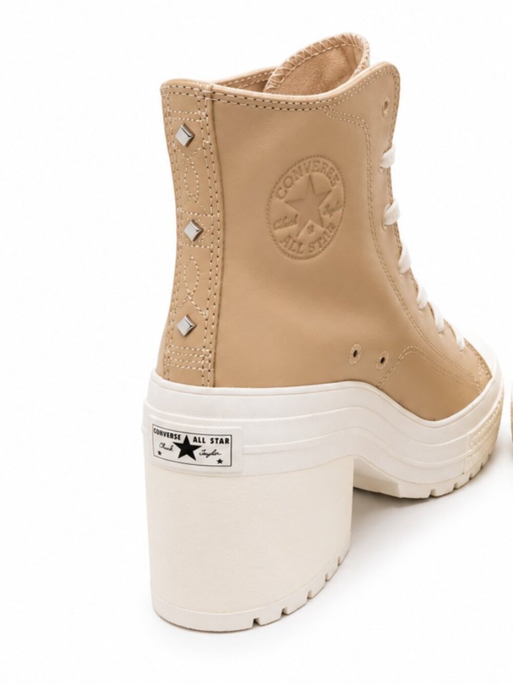 Converse Chuck 70 De Luxe Heel Tan Leather Platform BootA15470C Wom 9.5/mens 7.5 - Picture 5 of 10